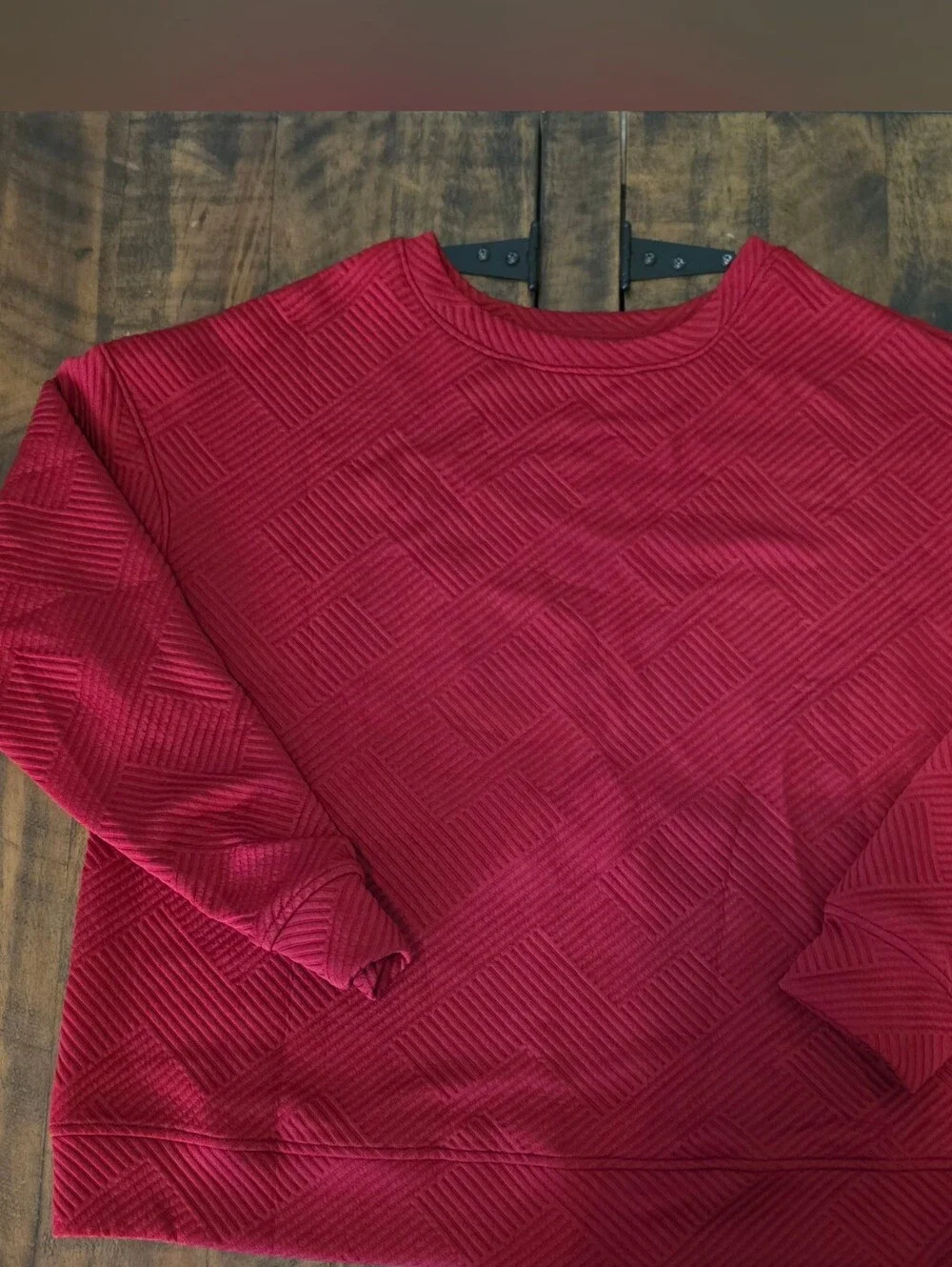 Textured 2 Piece Red Pant And Shirt Set